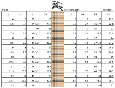 burberry spring summer 2014 shoes|Burberry shoe size chart.